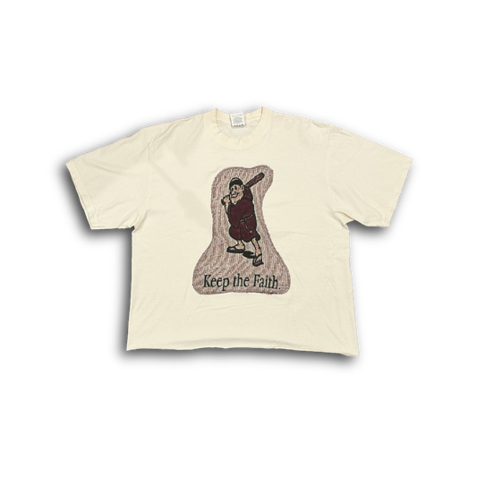 "Keep the Faith" Cropped Tapestry Tee
