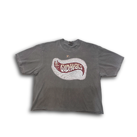 "God Heals" Cropped Tapestry Tee